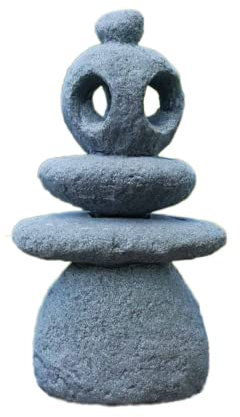 Japanische Pagode Stein Laterne, gestapelte Steinskulptur Feengarten Zubehör Outdoor Statue Meditation Zen Garten Dekor