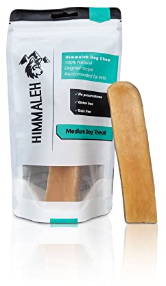 Himmaleh Yak Chews for Dogs - Yak chews for dogs medium (pack of 2) - Protein Rich Dog Chews Long Lasting Natural - Yak Milk Chews- Toothsome Yak Bars for Dogs - Healthy Yak Snack for Medium Breeds