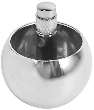 Tsudoku Tippe Top Metal Flip over Top Stainless Steel Amazing Toy, Silver