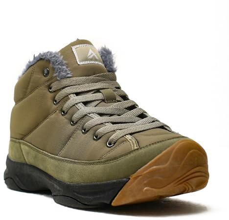 AZOOKEN män kvinnor stövlar vandring vandringsskor vinter vattentäta klättring sportskor sneakers fem färger 36-46, Armégrönt, 44 EU