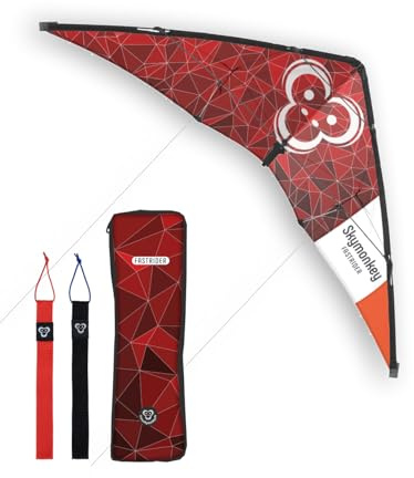 Skymonkey Fastrider Cometa acrobática para Adolescentes y Adultos, Cometa acrobática de 2 líneas, envergadura: 127cm - Racingred