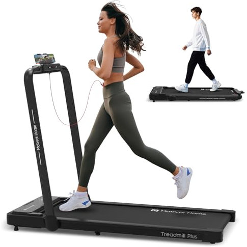 Mobvoi Home Laufband 3-in-1, klappbares Laufband, 2,5 PS, Lauf-und Gehgerät für unter den Schreibtisch, für das Homeoffice, LED-Display, Lautsprecher, große Lauffläche, 12 km/h, 120 kg
