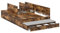 vidaXL Stauraumbettgestell Geräucherte Eiche 120x190 cm Hochwertige Holzwerkstoffe Viel Stauraum Modernes Design Einfache Montage Innen Schlafzimmermöbel Massiv Stilvoll Langlebig