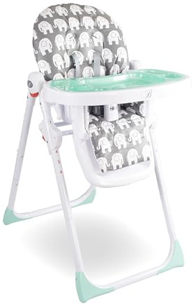 My Babiie Billie Faiers Signature Range MBHC8GE Elephants Premium Highchair, Grey