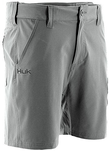 HUK Next Level - Pantalones Cortos de Pesca para Hombre, Secado rápido, con protección Solar UPF 30+
