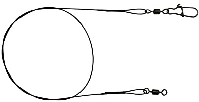 PetrisCatch 10er Set Stahlvorfächer mit Karabiner für Hecht, 40cm, 12kg, 0,36mm, 1x7