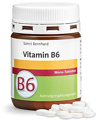 Sanct Bernhard Vitamin-B6-Mono-Tabletten | Vegan | 10mg pro Tablette | 240 Stück