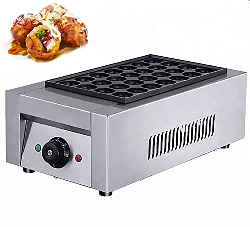 Takoyaki Maker, Electric Commercial 28 Pcs Japanese Octopus Fish Ball Griller Maker Antiadherente Grill Plate Cake Pancake Meatball Grilling Machine para huevos fritos Fried Steak Takoyaki Cake Pops G