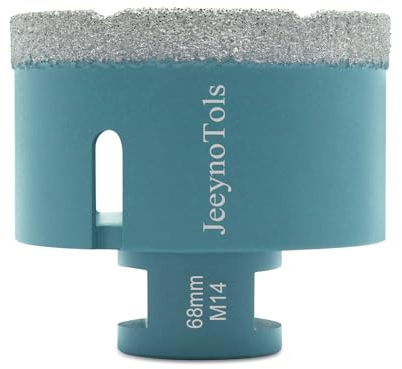 JeeynoTols Diamant-Bohrkrone 68mm - M14 Diamantbohrer Lochsäge Fliesenbohrer für Fliesen Porzellan Keramik Marmor Granit,für Winkelschleifer