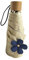ThreeH Mini-Reiseschirm Holzgriff Sonnenschutz UPF 50+ Blumengurte Schwarze Beschichtung UV-Blockierung Leichter Taschenschirm, Beige