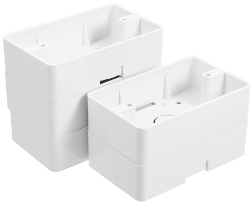 OSALADI 5 Pcs Electrical Jun Junction Box Installation Boxes Surface Mount Backbox Retardant Outlet Extender Voltage Wall Fixator Wall Mounted Power Strip Holder Plug White Port Work External