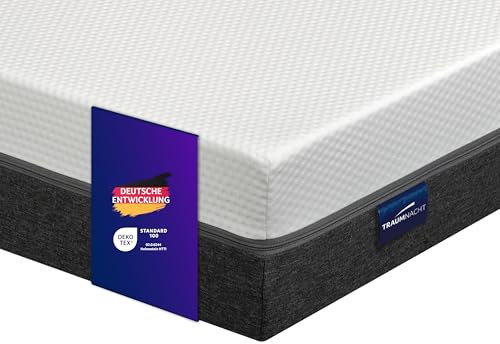 Traumnacht Cozy 7-Zonen Kaltschaummatratze mit hochwertiger Sky-Therm Auflage Öko-Tex Zertifiziert, Härtegrad 3 (mittelfest), 120 x 200 cm, Höhe 19 cm, produziert nach deutschem Qualitätsstandard