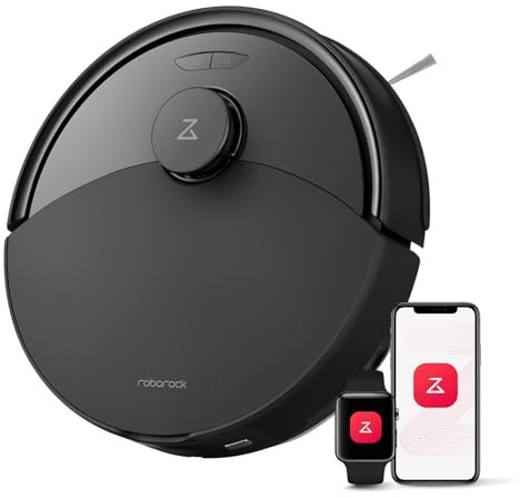 roborock Q10 X5 Robot Aspirador, 10.000 Pa HyperForce, Doble Sistema antienredos, Innovador Cepillo JawScrapers y mopa de Alta Intensidad, tecnología reactiva para Evitar obstáculos,Blanco (Negro)