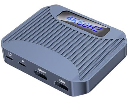 Pyugxab Tarjeta de Captura de Video Compatible con 4K A 60 Hz para Transmisión y Juegos Tarjeta de Captura de Audio de Paso A Través 4K HDR VRR RGB