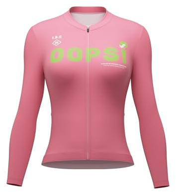 INBIKE Fahrradtrikot Radtrikot Damen Langarm mit 3 Taschen Rennrad Mountainbike Trikot Faruen MTB Cycling Jersey Women Atmungsaktiv Schnelltrocknend UV-Protect Frühling Sommer Herbst Rosa M