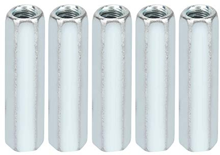 5 pièces Manchon M6 40mm, Écrou Hexagonal Écrou Long Tige de Hex Standoff Douille Écrou Fixations Filetées(M6 x 40mm)