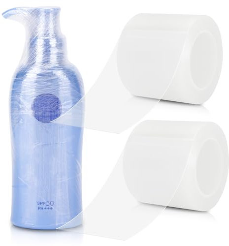 2 Roll Bottle Covers for Traveling, Travel Essentials, Leak Proof Film for All Bottle, Travel Size Toiletries, Cruise Ship Essential, Airplane Travel Essential for Women, Travel Accessories Must Have