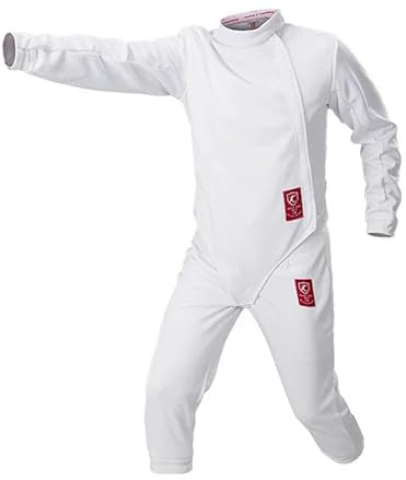WRYSQBHJYB 350N Fencing Uniform, 3-Piece Vest Pants Jacket, Fencer Protective Suit for Left Hand Athlete Daily Training(40#)