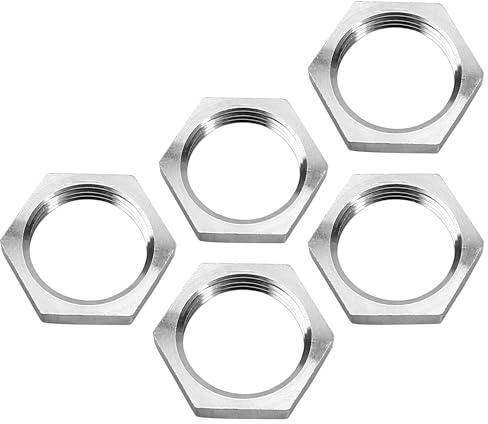5Pcs/Set M30 x 1.5mm Hex Lock Nut Pipe Fitting Female 304 Stainless Steel Metric Fine Thread Hexagon Nuts (Size: S36 H6)