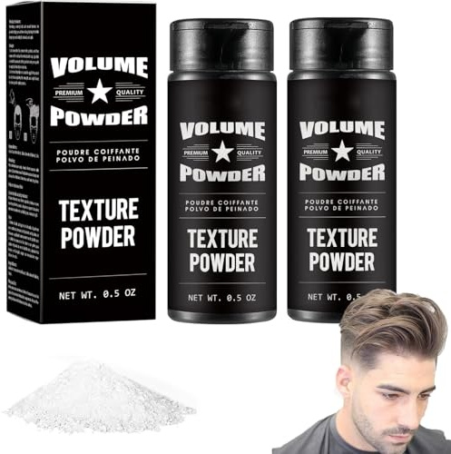 Poudre Coiffante Homme,Hair Volume Powder,2pcs Poudre Texturisante Cheveux,Poudre pour Relever les Racines des Cheveux pour Créer des Cheveux Pelucheux Naturels,cheveux un aspect frais et volumineux