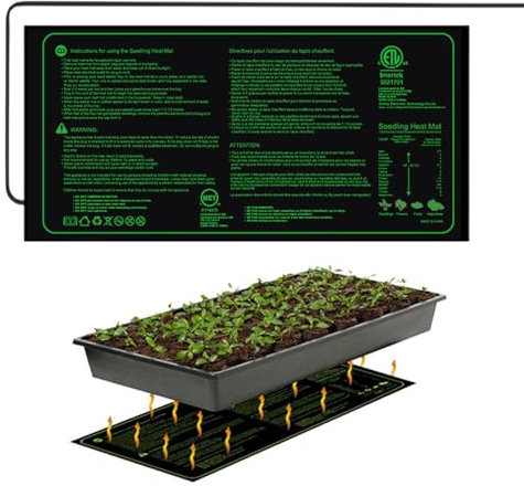 SVCEQZE Tappetino Riscaldante per Piante | Tappetino Termico 50x25 cm - Coperta Riscaldate Regolabile Per Serra Giardino Coltivazione Interna Esterna