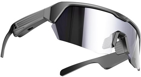 Occhiali da ciclismo intelligenti GPS Display HUD, navigazione vocale, compatibile con iOS/Android, lenti intercambiabili, batteria 8 ore per mountain bike, Smart Glasses Bicicletta