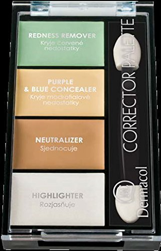GKA Corrector Palette 4-Farben Palette Concealer Highlighter Korrektur mit natürlichem Bienenwachs und Lanolin Makeup Puder