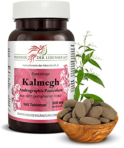 Kalmegh Tabletten, 300 mg Wirkstoff, Tabletten, Premium Qualität, Hergestellt in Österreich, Tabletten statt Kapseln, Vegan