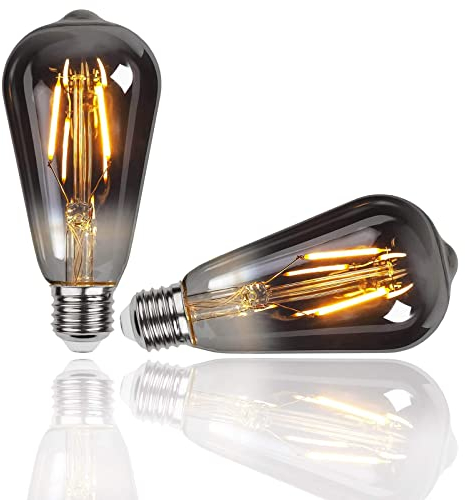 ESIP Edison Vintage Glühbirne,ST64 E27 4W LED Glühbirne Vintage Antike Glühbirne, Warmweiß (2700K), Ideal für Nostalgie und Retro Beleuchtung im Haus Café Bar usw - 2 Stück