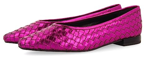 GIOSEPPO Bailarinas Color Fucsia de Piel Trenzada para Mujer eisgarn