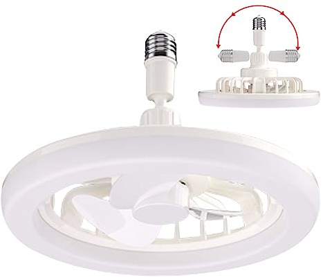 Jorzer Light Fan, Ceiling Fan Dimming 3 Speed Timing Function Modern LED Ceiling with Light Sleep Patterns White Lights for Bedroom Kitchen