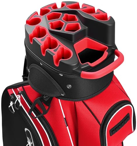 UNIHIMAL 14-Way Golf Cart Bag Pro with Full Length Divider Top, Golf Bag for Men with Handles and Rain Cover