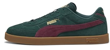 Puma Puma Club II Era - Sneaker Unisex in Pelle Scamosciata, Verde Terrain Ruby Shimmer, 41 EU