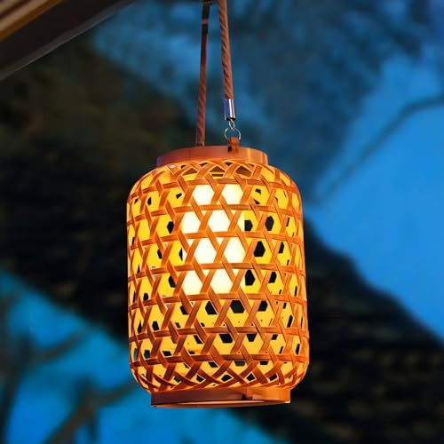 Lámparas solares para exterior jardín, farolillos solares colgantes de metal para exteriores con bombilla LED, decoración de jardín, IP65, resistente al agua, para exteriores, terraza, césped, balcón