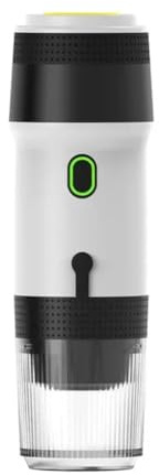 Rtauhife Automatische Espressokapselmaschine Tragbare Espressokaffeemaschine für Kleine und Große Kapseln Silber