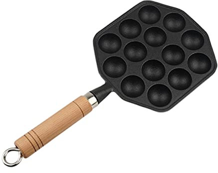 BESTonZON Padella in Ghisa Antiscivolo Per Polpette e Lumache Multiuso Resistente Alte Temperature Design Antiaderente Per Cucina Salutare e Facile Da Pulire