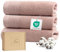 Ferò Set Luxus 3 Teilig Gästehandtücher aus 100% Baumwolle Premium Low Twist, 550 g/m², Ultra Weich und Saugfähig, Oeko-TEX, Italienisches Design, Handtuch, 3 Gästehandtücher 30x50 cm, Rosa