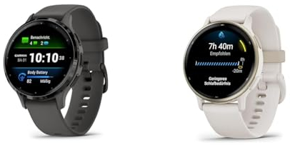 Garmin Venu 3S GPS-Fitness-Smartwatch mit Bluetooth Telefonie und Sprachassistenz & Vivoactive 5 - GPS-Smartwatch mit 1,2 AMOLED Touchdisplay, Fitness- und Gesundheits- und Musikfunktionen