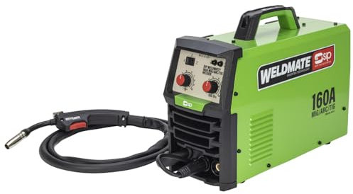SIP WELDMATE MIG Welder 230V 160A 3-in-1 MIG/ARC/TIG Gas/Gasless Inverter Portable Welding Machine