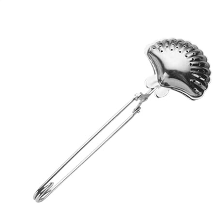 Set of 4 Tea Tongs, Tea Infuser in Ball Shape Made of Rustproof Stainless Steel Strainer for Loose Tea Infuser for Loose Leaves, Ergonomic Handle Tea Strainer for Loose Tea, Sieve Tongs for Tea