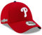 New Era Philadelphia Phillies 9FORTY 2024 Postseason Stretch Fit Cap Mütze Rot, Rot/Ausflug, einfarbig (Getaway Solids), Einheitsgröße