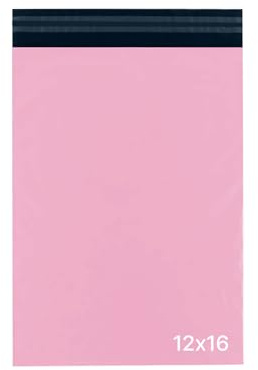 delka Mailing Bags, Durable Pink Poly Mailer Bags, Tear-Resistant Shipping Envelopes for Clothing, Documents, Strong Self-Seal Adhesive, Waterproof & Lightweight (12x16, 50PK)