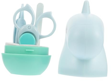 CIMAXIC Kit De Cuidado De Uñas Para Bebés 4pcs Tijeras Para Uñas Pinzas De Metal Ergonómicas Para Recién Nacidos y Bebés