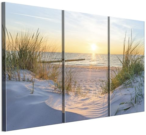 LUMASOUL Canvastavlor 3-delat set för vardagsrum Landskap 120x80 cm | 3-delad canvastavla för sovrum, hall, kontor och kök
