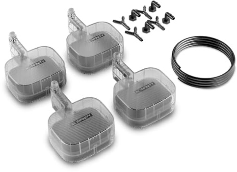 AC Infinity Auto-Fill Upgrade Valve Kit for Self-Watering Base, Gravity-Powered Valve Refills Water from Larger Reservoir, Secure Leak-Proof Seal, 3/8 OD Tubing, 4-Pack for Hydroponics & Grow Setups