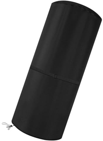 GARIOUANS Funda Protectora para Calefactor de Patio Exterior Tela Oxford Resistente al Agua y UV Tamaño Diámetro 50 x Altura 120 cm Color Negro Cubierta para Calentador de Jardín