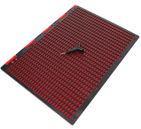 TOBBOMEY Lavagna per Scrivere in Braille in Plastica Spessa Linee e Celle con Penna Inclusa Strumento per Apprendimento Braille per Principianti e Uso Domestico