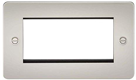 Knightsbridge FP4GPL Flat Plate Modular Faceplate, Pearl, 4G