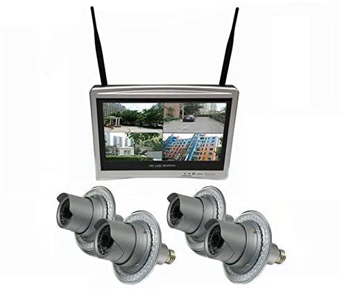 ZEUS CCTV Security Floodlight Surveillance Camera All-in-One Kit with 8CH NVR System + 4 Twist in Flood Light Cameras Complete Install Kit (Proudly Assembled in The USA)