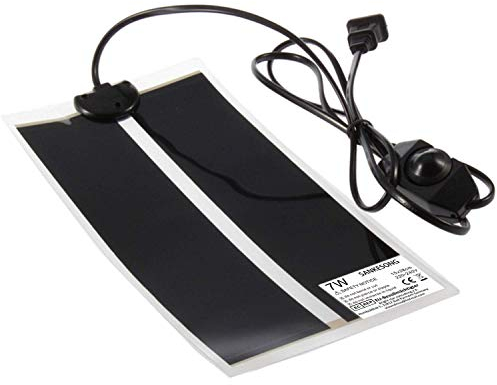 Heizmatte Terrarium, 7W einstellbar Reptile Wärmekissen mit Temperaturregelung, Reptilien Heizmatte, Heizmatte unter Terrarium, Wärmematte Terrarium, Heizmatten für Reptilien Schildkröte, Schlangen